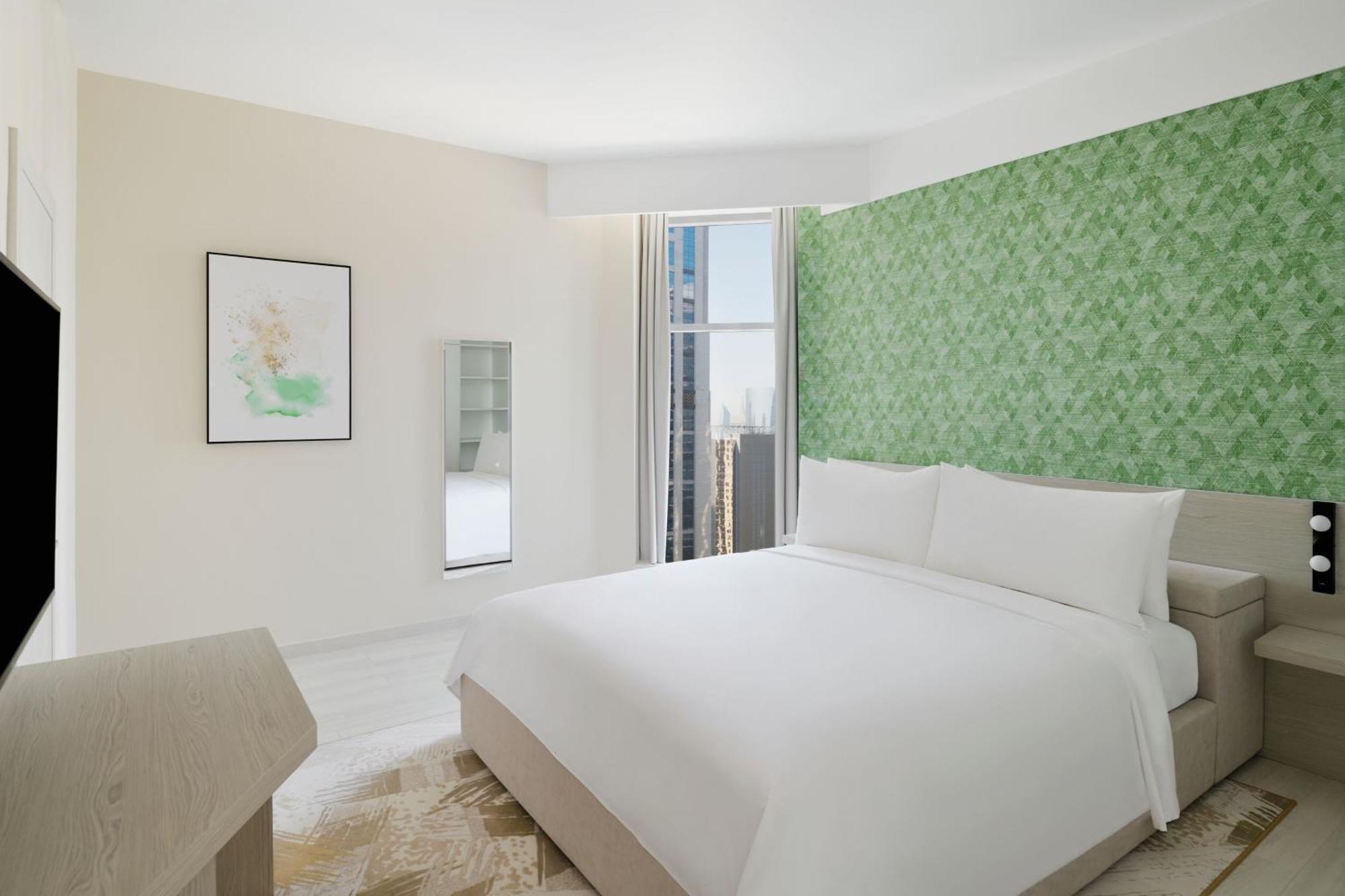 Element By Westin West Bay Doha Hotel Kültér fotó A bedroom